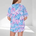 thumbnail image 5 of Dianli Loungewear Sleep Set Women's Casual Loose Printed Round Neck Short Sleeve Top With Shorts Cotton Blend Pajama Set Comfortable Home Lounge Comfy PJs, 5 of 7