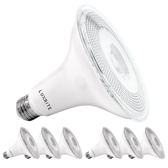 Luxrite Dusk to Dawn PAR38 LED Bulb 5000K Bright White 1250 Lumens Wet Rated Security Spotlight UL Listed E26 6-Pack