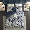 thumbnail image 3 of Madison Park Vienna King/Cal King 6 Piece Printed Duvet Cover Set Indigo, 3 of 7