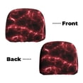 thumbnail image 6 of Kdxio Red Line Pattern Print 2 Piece Car Head Rest Covers Set Auto Front/Rear Seats Headrest Cover Universal Fit Most Cars,Sedan, SUV, 6 of 9