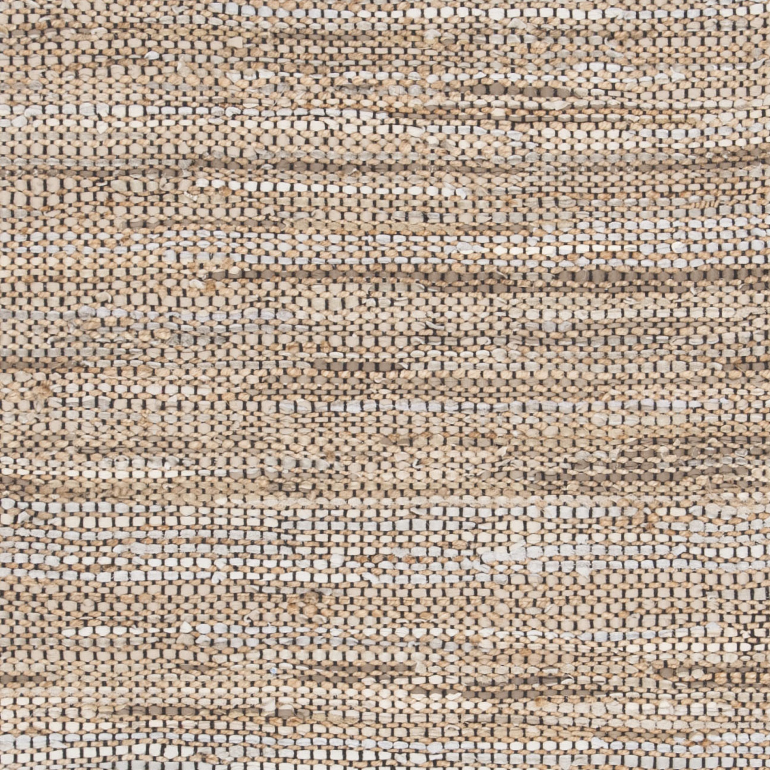 SAFAVIEH Vintage Leather Zharko Solid Braided Fringe Runner Rug, Beige, 2'3" x 9'