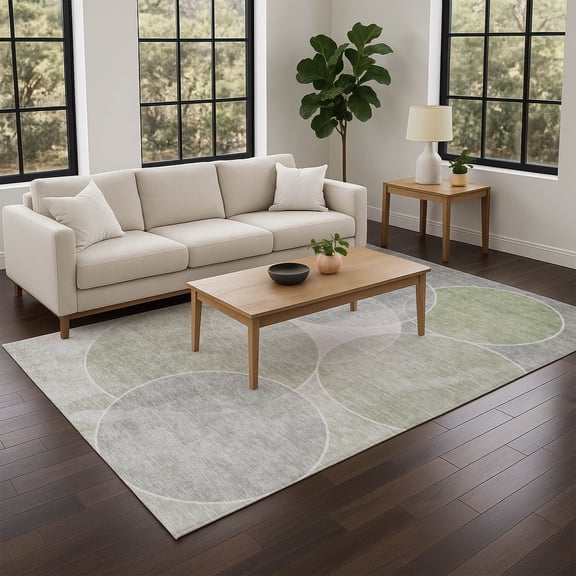 Addison Rugs Chantille Indoor/Outdoor Transitional Geometric Aloe Machine Washable Rectangle Rug, 10' x 14'
