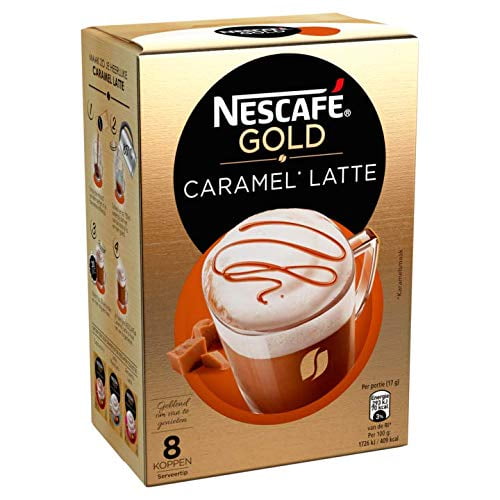 Nescafe Instant Coffee Latte Caramel 8 Sticks Per Pack 136Gr/4