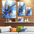 thumbnail image 4 of Symmetrical Large Blue Fractal Flower - Floral Canvas Art Print - 20x40, 4 of 4