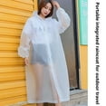 thumbnail image 4 of Imperméable Long pour Adulte Voyage Pêche Escalade Poncho de Pluie à Capuche (Blanc), 4 of 6