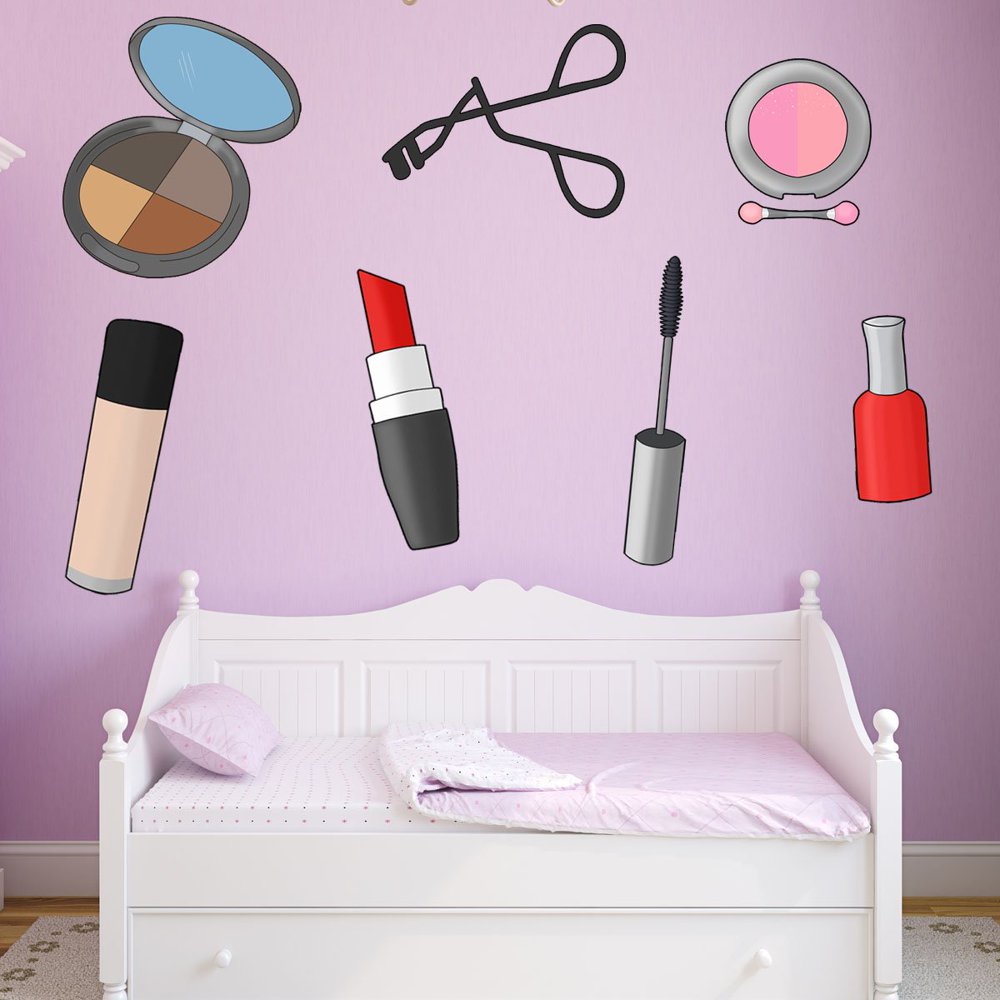 VWAQ Makeup Wall Decals Cosmetic Wall Decor Stickers PAS27
