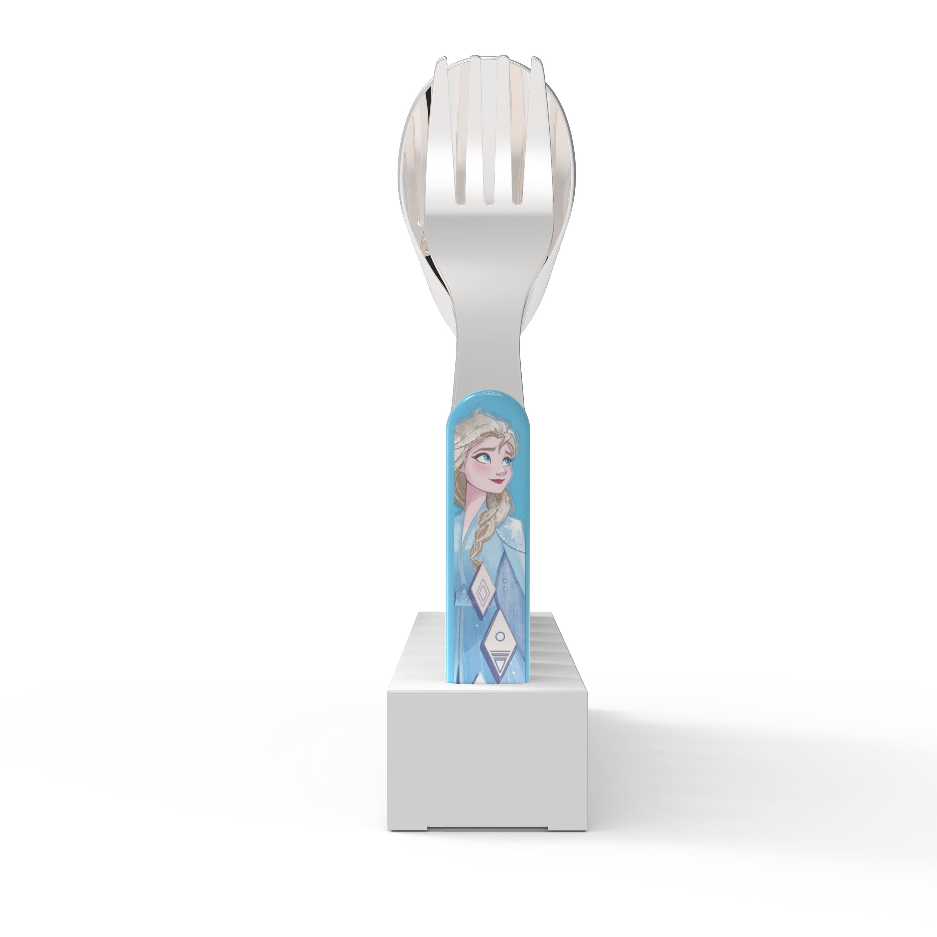 Zak Designs Disney Frozen 2 Movie 2-piece Fork and Spoon Flatware Set, Queen Elsa