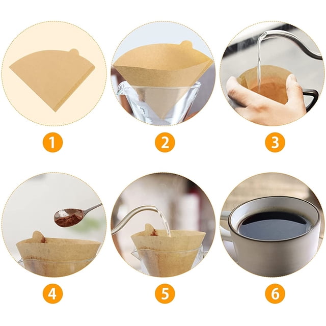 Coffee Filters Paper,100 Pcs V60 Cone Cone Coffee Filters Paper Natural Coffee Filters Masterfully Created