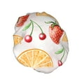 thumbnail image 2 of YFYANG Women's Double Waterproof Shower Cap, Fruit Pattern Reusable Hair Cap for All Hair Styles and Head Sizes, 2 of 9