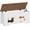 White 47.2''L x 15.7''W x 19.5''H, variant on HOOBRO Storage Bench, Toy Box Organizer with Puppy Pattern, Shoe Bench with 2 Safety Hinges,&nbsp;Farmhouse Style, 39.4''L x 15.7''W x 19.5''H for Entryway,White and Walnut WH494CW01