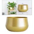 thumbnail image 4 of Metal Brass Flower Pots, Containers, Pot with Drainage Hole,Golden ,, 4 of 9