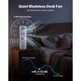 thumbnail image 3 of VEVOR Desk Fan Bladeless, 17 inch Office Table Fan Small Quite, 5 Speeds Adjustment, 0-9H Timer, 60-Degree Oscillation, Touch Control, Easy to Clean, Portable for Office, Living Room, Bedroom, 3 of 9