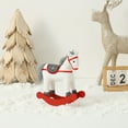 thumbnail image 6 of DAMAI Adorable Christmas Wooden Rocking Horse,Christmas Handmade Gift Indoor Wooden Horse Sculpture,Winter Desktop Decoration Tiered Tray And Home Decor, 6 of 7