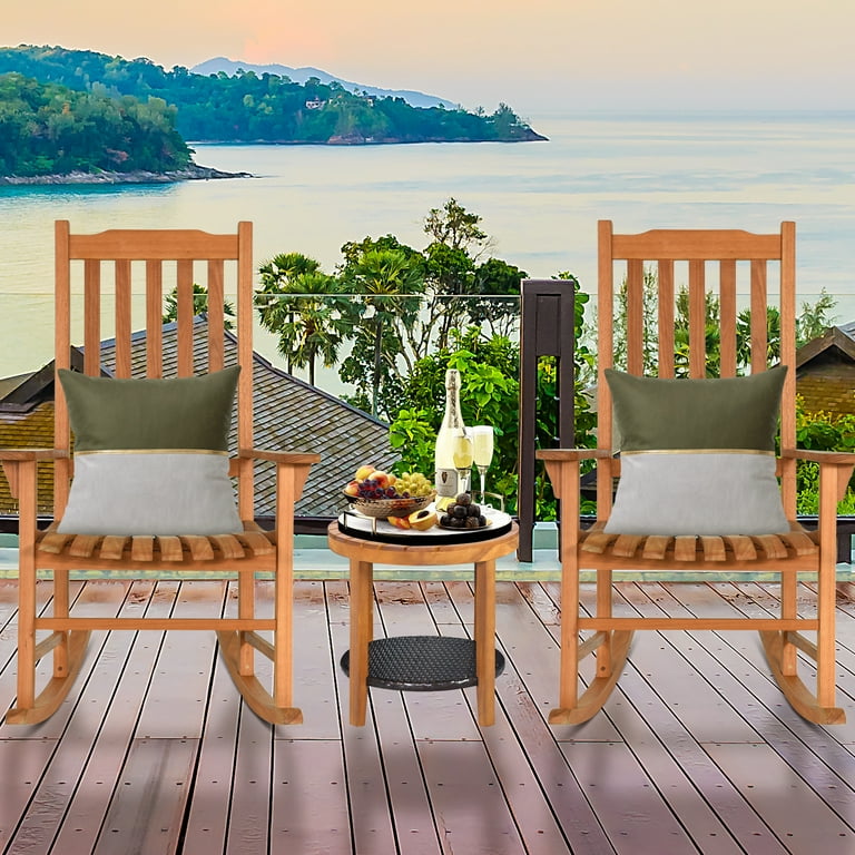 Wooden patio deals rockers