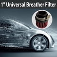 thumbnail image 3 of Filtre d'Admission d'Air Universel 25mm, Filtre d'Air Froid 1 Pouces, Filtre de Ventilation auto-Respirant avec Pince Réglable, Compatible Voiture Moto (Rouge), 3 of 6