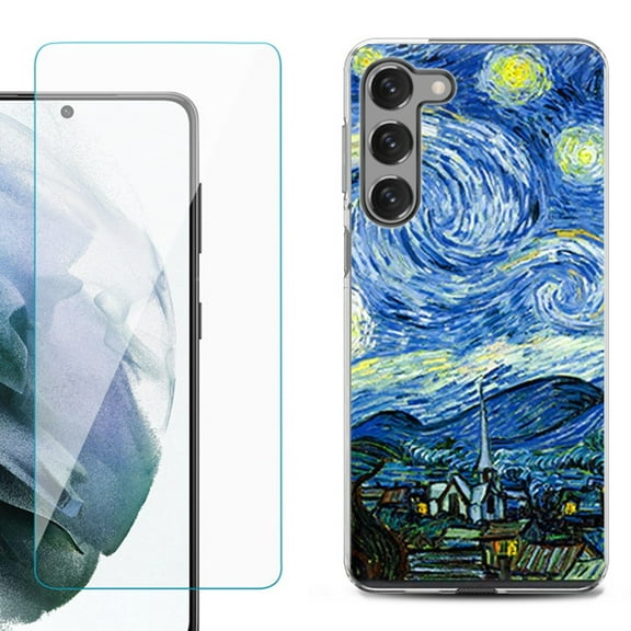 Shockproof Fashion Phone Case for Samsung Galaxy S23 5G, by OneToughShield ® - Starry Night Paris