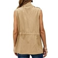 thumbnail image 4 of Langwyqu Women's Casual Vest Lightweight Sleeveless Drawstring Jackets, 4 of 5