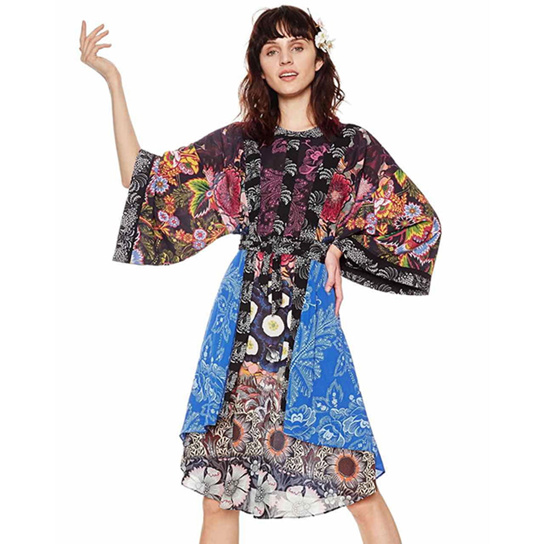 Desigual Women's Kimono Macarena Dress, Multi, 38 - Walmart.com
