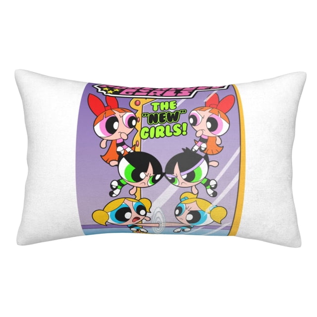 Fundas de almohada de Las Chicas Superpoderosas, fundas de almohada mullidas súper suaves y acogedoras con cremallera, 20 x 30 pulgadas, dormitorio, sofá, sillón, funda de almohada para todas las