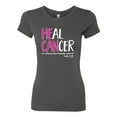 thumbnail image 2 of Faith Jesus Believe Awareness Womens Slim Fit Junior Tee, Dark Grey, Large, 2 of 3