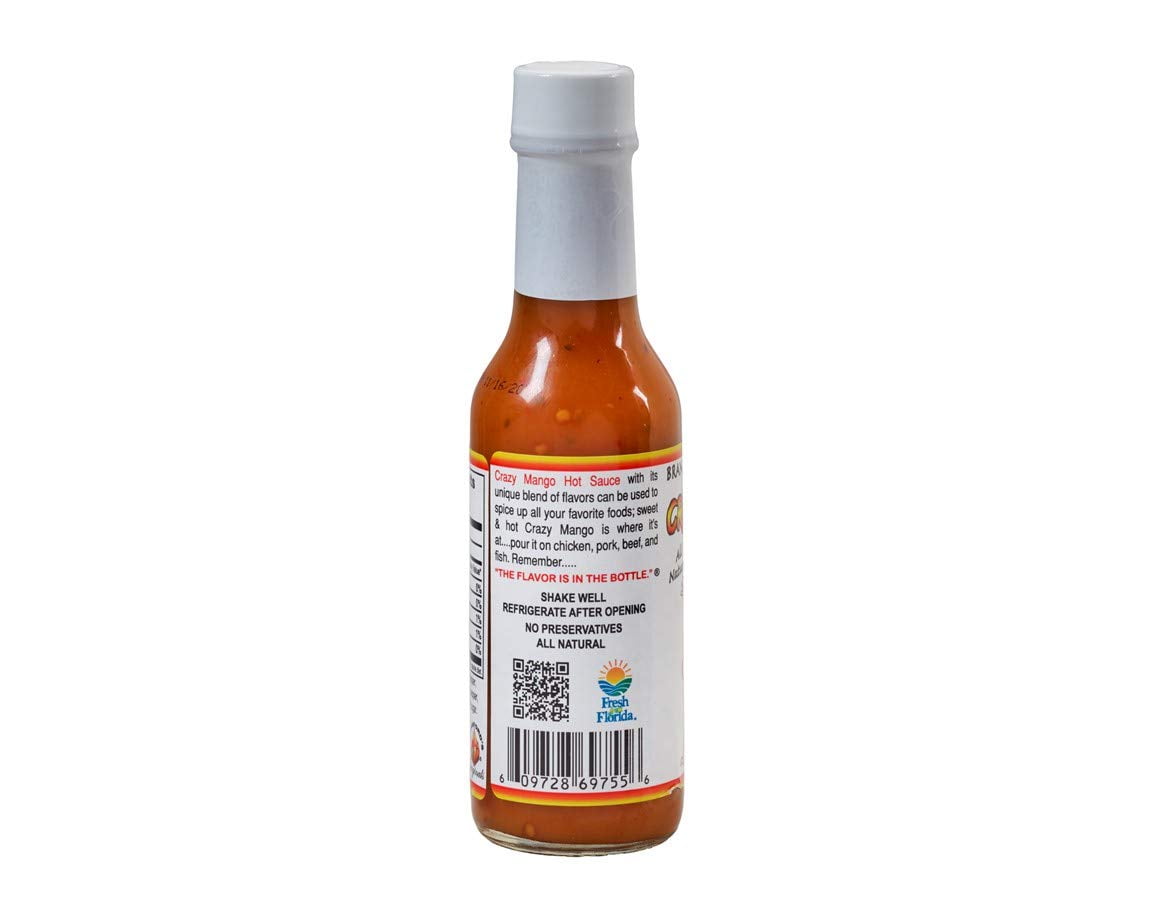 Pack of 12, Branfords Originals Crazy Mango Hot Sauce, 5 fl oz