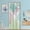 C6, variant on Small Stall Shower Curtain 36x72 Half Size - Nautical Coastal Waterproof Fabric Shower Curtains for Bathroom, Starfish Seashell Beach Themed RV Camper Narrow Bath Curtain with 7 Hooks, Blue