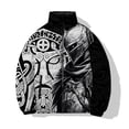 thumbnail image 3 of Abrigos de invierno para hombre Chaquetas cómodas y cálidas para hombre Abrigo de invierno moderno y versátil con estampado de guerrero medieval para hombre, 3 of 5