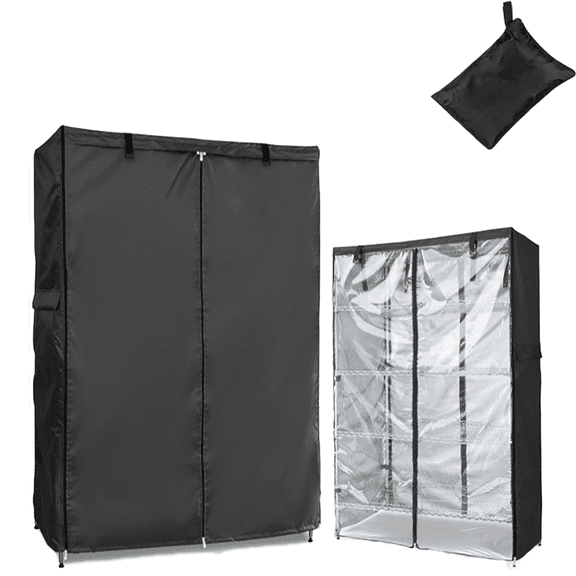 Shelf Covers for Wire Shelving Clear Front Dustproof Waterproof, Clothing Rack Protector for Kitchen Pantry Wardrobe Office Basement Attic Workshop Shed Warehouse Patio Balcony