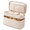 Beige, variant on Double Layer Bra Underwear Travel Organizer Bag, Oxford Cloth Portable Lingerie Storage Case, 11.4 x 7.1 x 5.9 in Wet Dry Packing Cube with Handle for Bras, Underwear, Socks, Toiletries and Travel