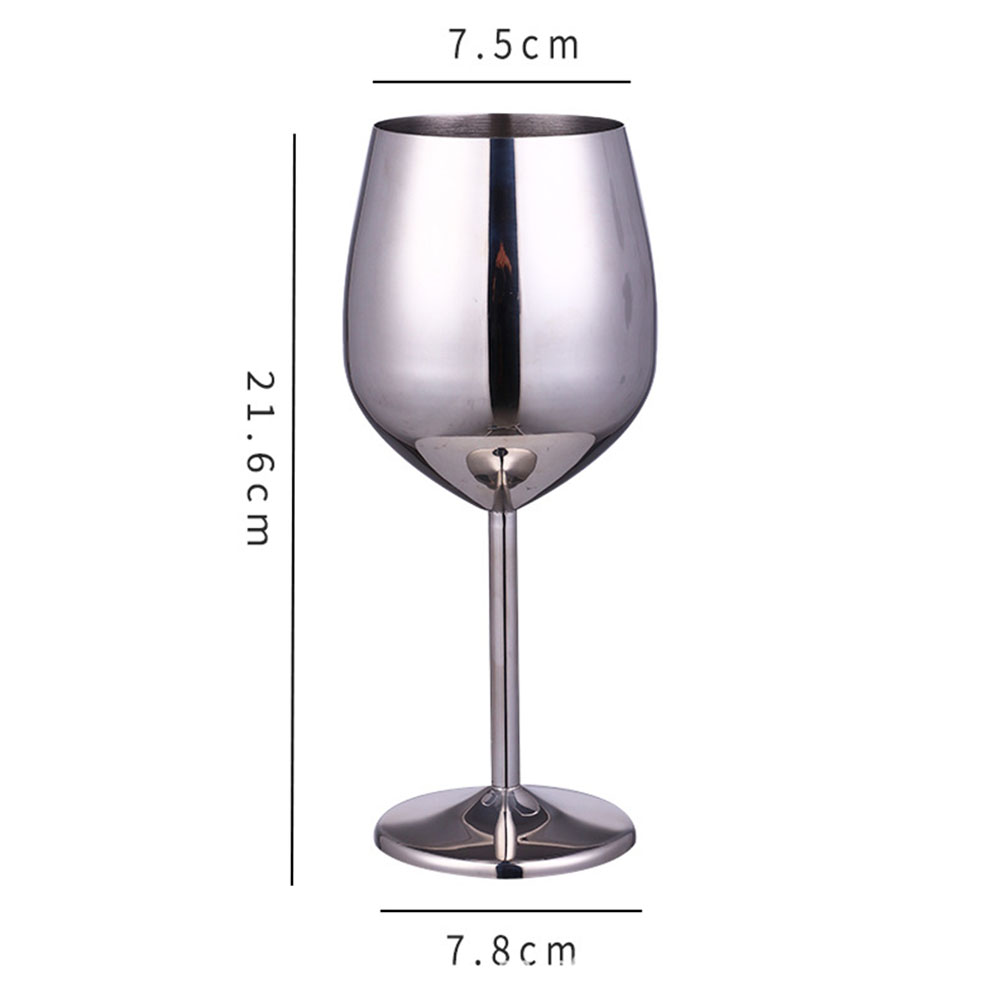 Wine glass 500ml Silver Stainless Steel Goblet HighEnd Red Wine Juice Drink Champagne Wine Cup