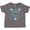 thumbnail image 3 of Inktastic My Nonna Loves Me with Flowers and Hearts Boys or Girls Toddler T-Shirt, 3 of 5