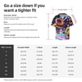 thumbnail image 5 of Lsque Space Colorful Donut print Men's Cuban Collar Short Sleeve Shirt Summer Beachwear Casual Button Down Fashionable Vacation Leisure Shirt-4X-Large, 5 of 7