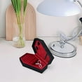 thumbnail image 2 of Black and Red Velvet Coffin Jewelry Box, Gothic Design Portable Organizer with Velvet Interior for Necklaces Rings, Travel Storage Gift, 2 of 7