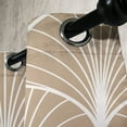thumbnail image 3 of Ambesonne Art Deco Grommet Curtain, Pale Brown Semi Circles, 50"x96", Pale Brown and White, 3 of 5