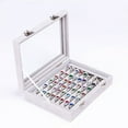 thumbnail image 1 of OPOLSKI Earring Ring Storage Tray Box Case Velvet Portable Jewelry Organizer Display Coffee, 1 of 8