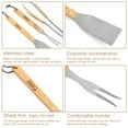 thumbnail image 4 of Inteprter 3 piezas de herramientas para parrilla de barbacoa, pinzas para acampar, tenedor, espátula con mango largo, comida, carne, Patios, restaurantes Cocina y Comedor Inteprter HA047915-00, 4 of 6