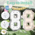 thumbnail image 4 of Marquee Light Up Numbers Teebloom de 3 pies con bolsa de agua pesada, 4 of 6