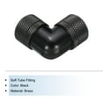 thumbnail image 3 of Soft Tube Compression Fittings 9.5 x 12.7mm 90 Degree Hose Rotary Elbow Black PC Water Cooling System, 3 of 4