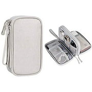 Electronic Organizer Small Travel Cable Organizer Bag for Hard Drives Cables Phone SD Card (Gray)