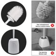 thumbnail image 3 of Escobilla y soporte para inodoro, cepillo para inodoro con soporte automático, estropajo y soporte para inodoro con pinzas, cepillos para inodoro para baño con mango de aluminio, cepillo oculto, 3 of 5