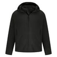 thumbnail image 3 of Mens Polar Fleece Hoodies Zip Up Long Sleeve Solid Color Hooded Warm Jacket with Pockets for Men Winter Coats (Black S), 3 of 5