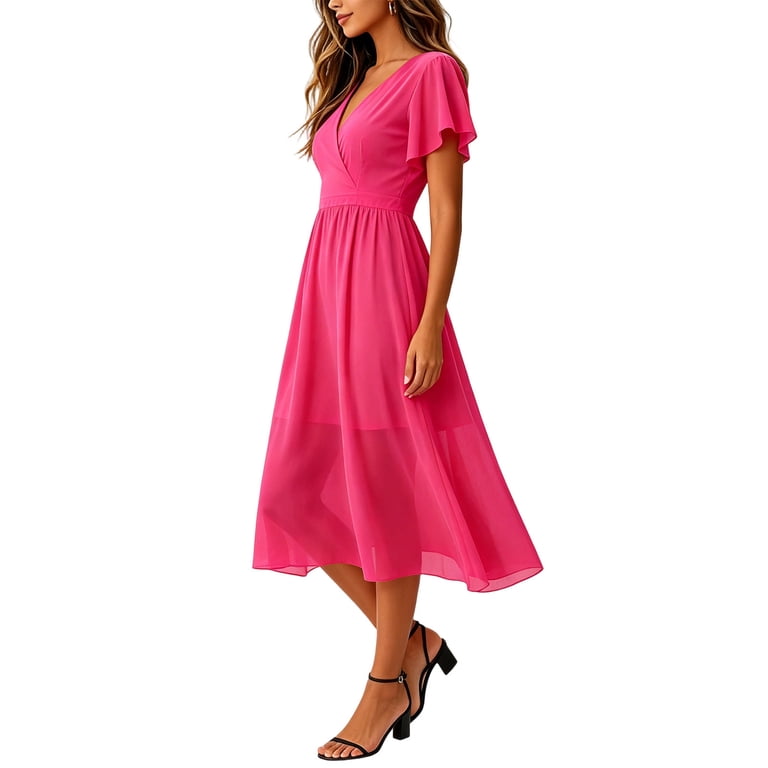 chiffon flutter sleeve midi length dress Buy Friends Like These Black Petite Jersey Chiffon Flutter Sleeve Midi Dress from Next USA