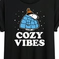 thumbnail image 3 of Peanuts - Snoopy - Puffer - Cozy Vibes - Juniors Ideal Flowy Muscle T-Shirt, 3 of 6