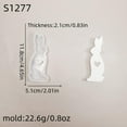 thumbnail image 1 of Easter Rabbits Heart Candle Silicone Molds DIY Rabbits Love Aromatherapy Plaster Cement Resin Soap Making Mold Crafts Home Decor, 1 of 4