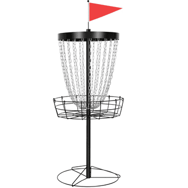 Renwick 24-Chain Disc Golf Basket Flying disc Golf Basket with 3 discs, Black
