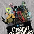 thumbnail image 2 of Creature Commandos Group Pose Kids T Shirt for Youth Boys and Girls, Athletic Heather, Medium, 2 of 3