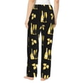 thumbnail image 3 of Balery Gold Bottles print Women's Pajama Pants,Ultra Lightweight Pjs,Lounge Pant-Small, 3 of 9