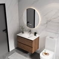 thumbnail image 2 of 30" Wall-Mounted Vanity with Soft-Close Drawers and Durable Plywood - Store Essentials Effortlessly in Bathroom, 2 of 7