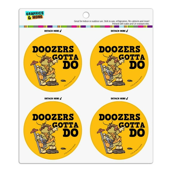 Doozers Gotta Do Fraggle Rock Refrigerator Fridge Locker Vinyl Circle Magnet Set