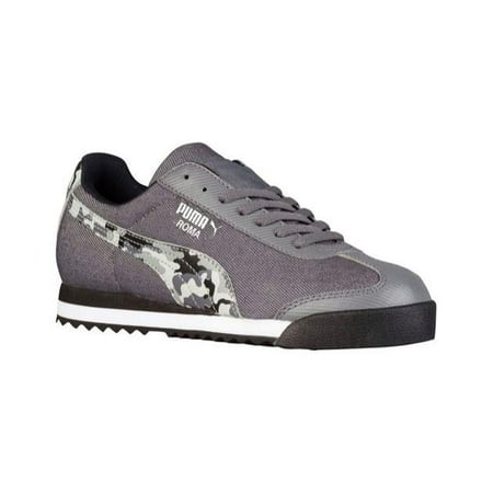 Puma Kids Shoes - Puma Big Kids Roma Denim Camo Jr Sneakers Shoes - Black & Gray